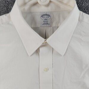 Brooks Brothers Cotton Regent Non-Iron White 17.5 4/5 Pocket Shirt Button Up